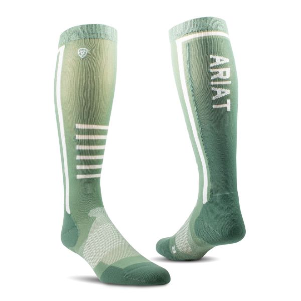 Picture of Ariat Tek Slimline Socks Lily Pad / Sage