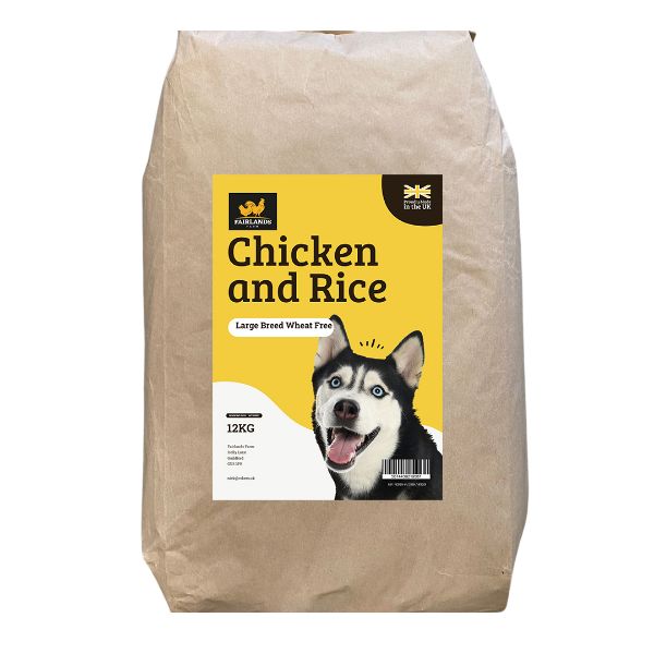 Picture of Fairlands Farm Large Breed Working Dog Wheat Free Chicken & Rice 12kg