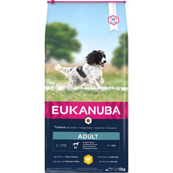 Picture of Eukanuba Adult Medium Breed Chicken 12kg