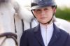 Picture of Hy Equestrian Children's Roka Royal Show Jacket Navy / Rose Gold Diamantes