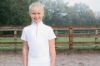 Picture of Hy Equestrian Childrens Roka Royal Show Shirt White / Rose Gold Diamantes