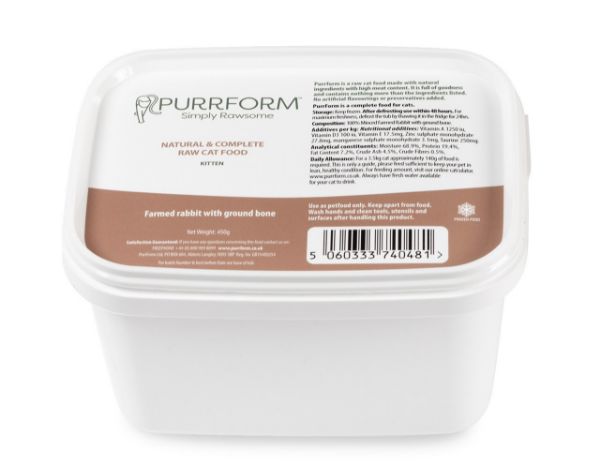 Picture of PurrForm Farmed Rabbit Tub Kitten 450g