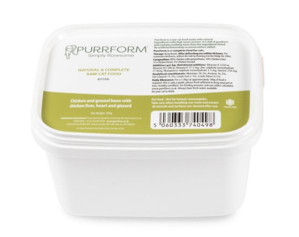 Picture of PurrForm Chicken wIth Liver Heart & Gizzard Tub Kitten 450g