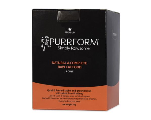 Picture of PurrForm Premium Quail & Farmed Rabbit WIth Liver & Kidney Pouch 6x70g