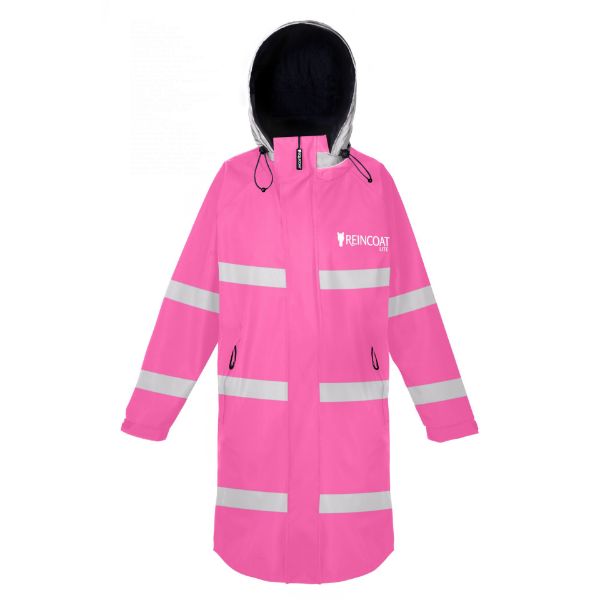 Picture of Equicoat Reincoat Lite Kids Hi Vis Pink