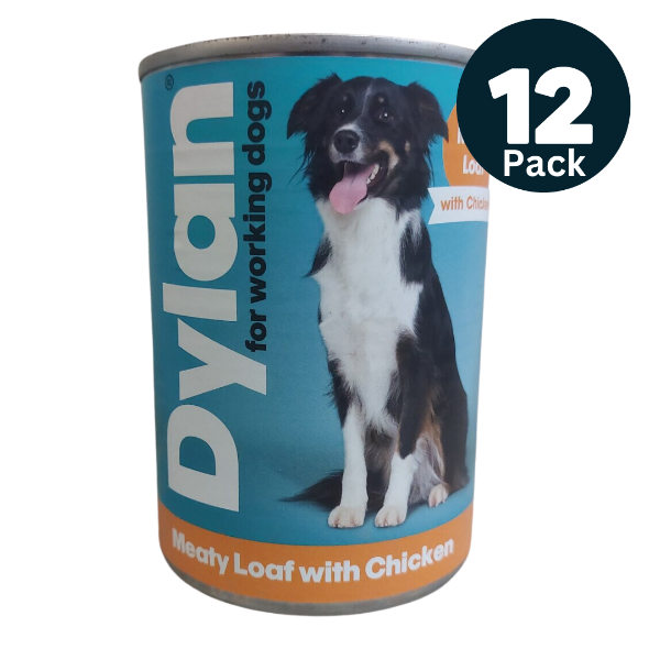 Picture of Dylan Working Dog Food Tins LOAF Chicken 12x390g