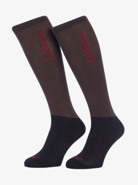 Picture of Le Mieux Competition Socks 2 Pack Cinder Medium UK 4 - 7.5