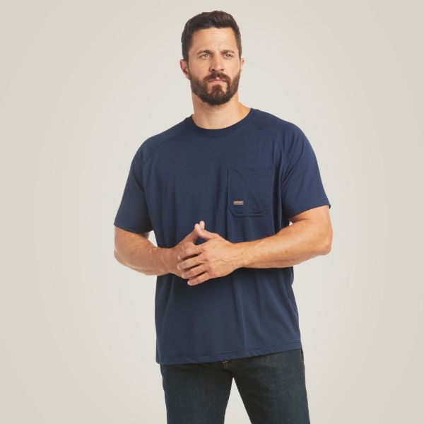 Picture of Ariat Mens Rebar Heat Fighter SS T-Shirt Navy