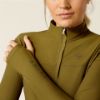 Picture of Ariat Wms Lowell 3.0 1/4 Zip LS Base Layer Winter Moss