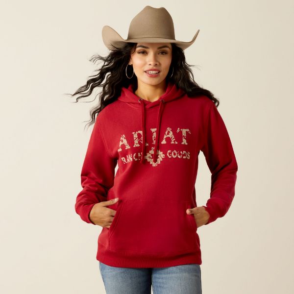 Picture of Ariat Womens Ranch Goods Hood Rio Red