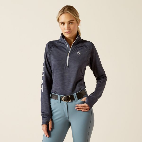 Picture of Ariat Womens Tek Team 1/2 Zip Sweatshirt Ombre Blue Heather