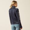 Picture of Ariat Womens Tek Team 1/2 Zip Sweatshirt Ombre Blue Heather