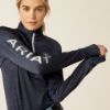 Picture of Ariat Womens Tek Team 1/2 Zip Sweatshirt Ombre Blue Heather