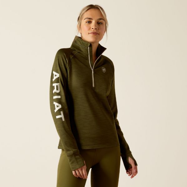 Picture of Ariat Womens Tek Team 1/2 Zip Sweatshirt Winter Moss