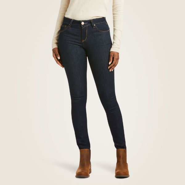 Picture of Ariat Womens Ultra Stretch Sidewinder Perfect Rise Skinny Jeans Abraded Rinse