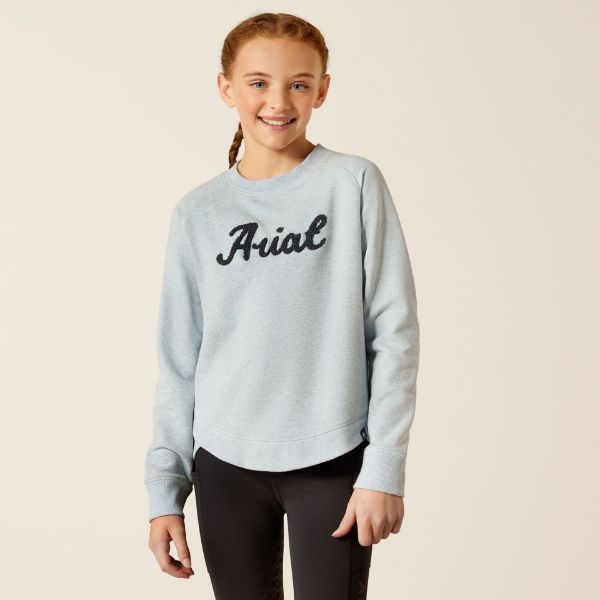 Picture of Ariat Youth Benicia Sweatshirt Cerulean Heather