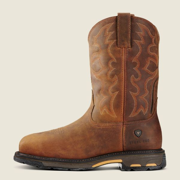 Picture of Ariat Mens Workhog Wide Square Toe Work Boot Toast