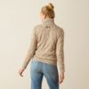 Picture of Ariat Womens Alamere 1/2 Zip Sweater Oatmeal Heather