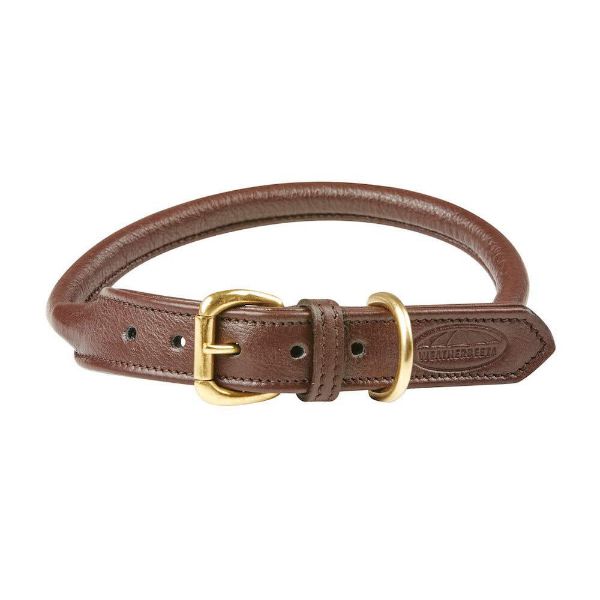 Picture of Weatherbeeta Rolled Leather Dog Collar Brown