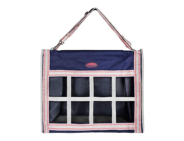 Picture of Weatherbeeta Slow Feeder Hay Bag Navy/Silver/Red