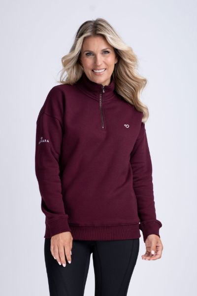 Picture of Mochara Half Zip Sweatshirt Burgundy