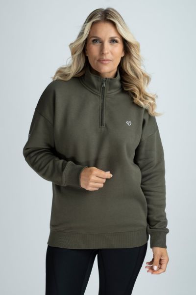 Picture of Mochara Half Zip Sweatshirt Khaki