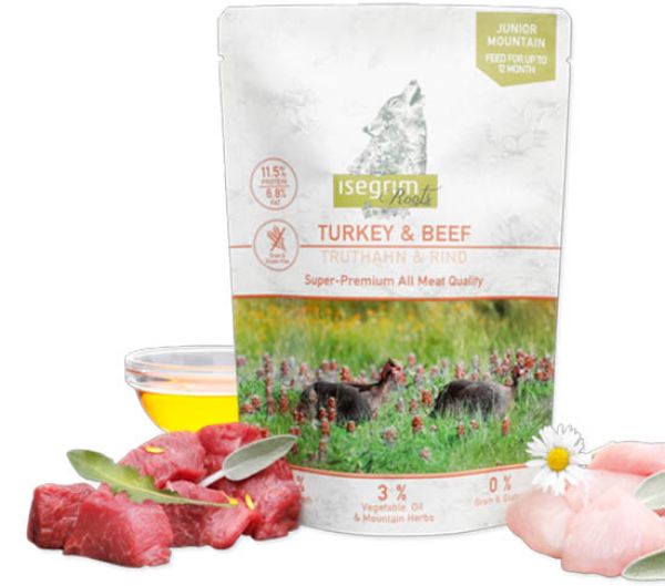 Picture of Isegrim Junior Turkey & Beef Pouch 410g