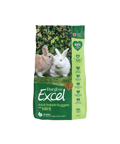 Picture of Burgess Rabbit - Excel Adult Nuggets With Mint 1.5kg