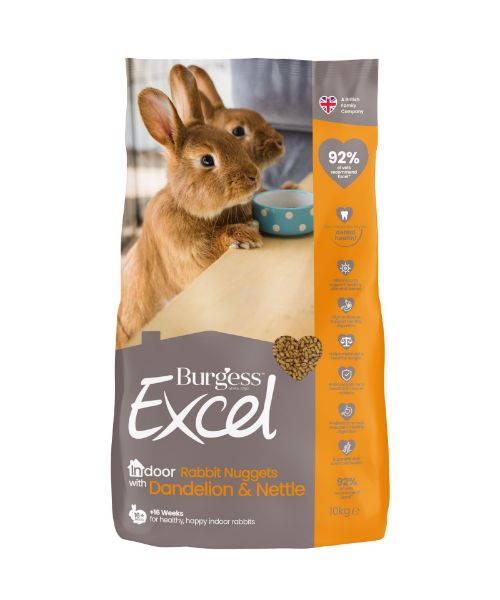 Picture of Burgess Rabbit - Excel Indoor Adult Nuggets Dandelion & Nettle 10kg