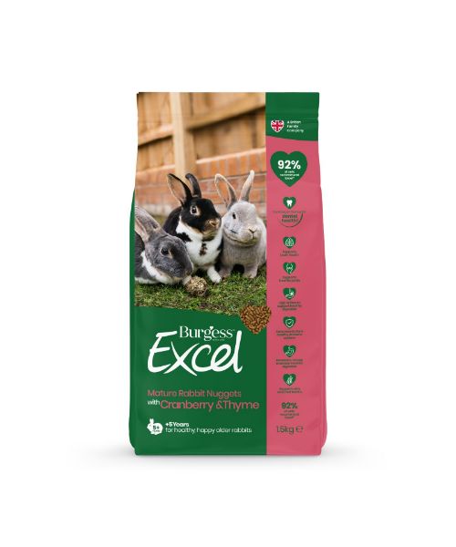 Picture of Burgess Rabbit - Excel Mature 5+ Cranberry & Thyme 1.5kg