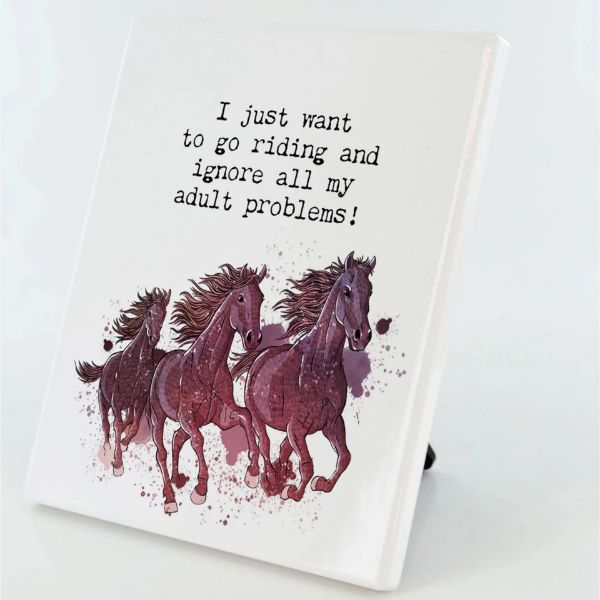 Picture of Vivid Squid Horsing Around Ceramic Photo Panel - Adult Problems