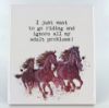 Picture of Vivid Squid Horsing Around Ceramic Photo Panel - Adult Problems