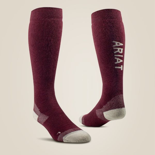 Picture of Ariat Country Performance Merino Socks Tawny Port M/L