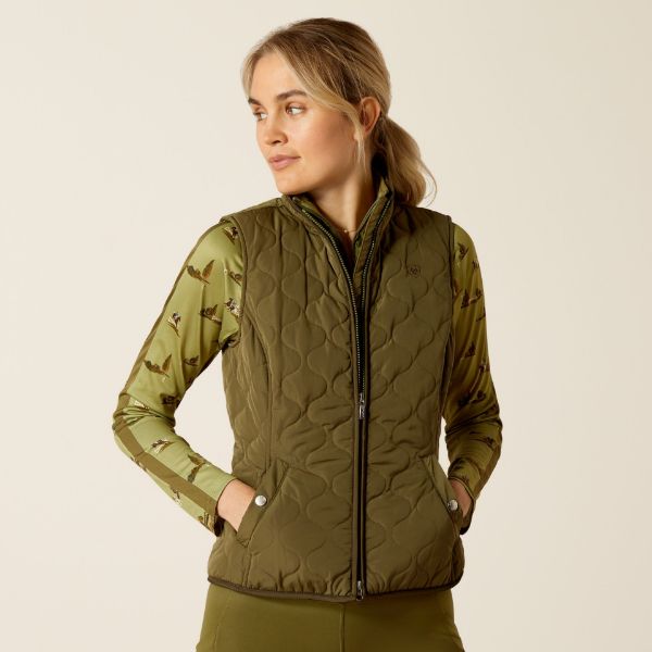 Picture of Ariat Womens Ashley 2.0 Insulated Vest Winter Moss