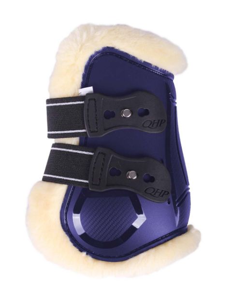 Picture of QHP Fetlock Boots Ontario Navy Pony