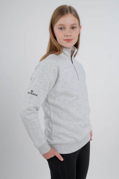 Picture of Mochara Young Rider Half Zip Sweatshirt Heather Grey