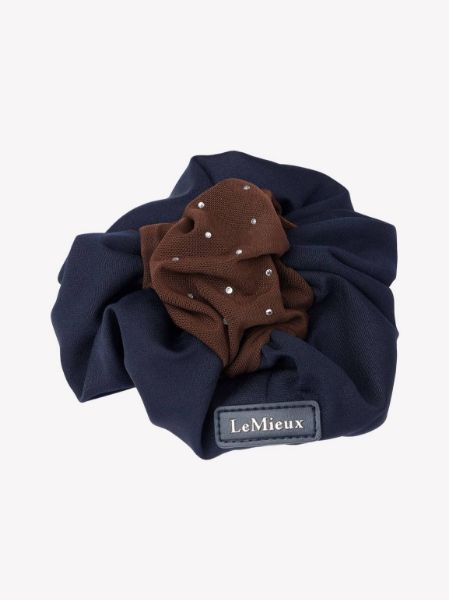 Picture of Le Mieux Scrunchie With Crystal Hair Net Navy / Brown