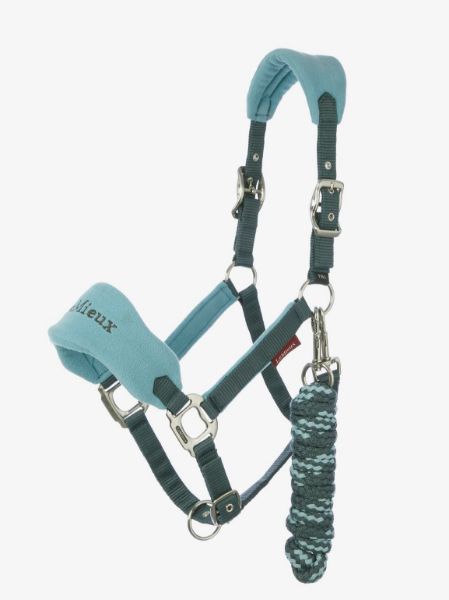 Picture of Le Mieux Vogue Fleece Headcollar & Leadrope Petrol