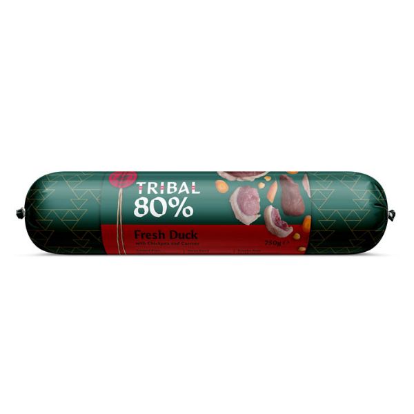 Picture of Tribal 80% Gourmet Sausage Complete Wet Food Duck 750g