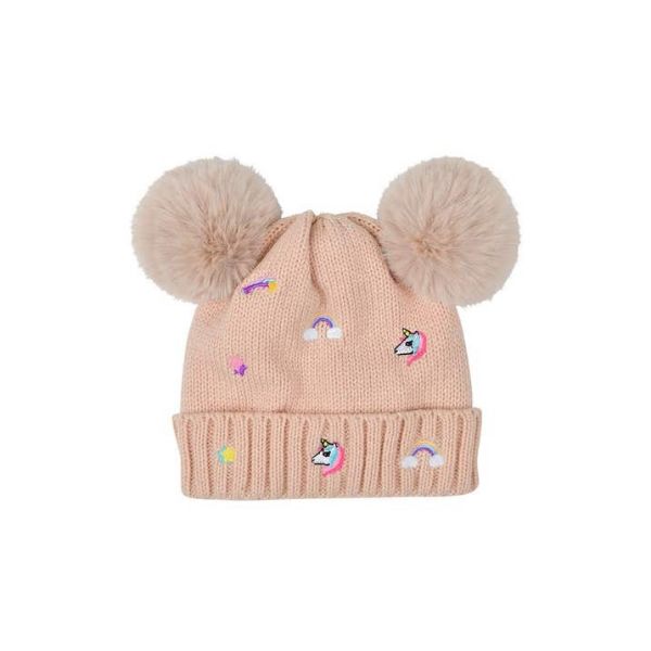 Picture of Dublin Kids Embriodered Fun Beanie Dusty Pink