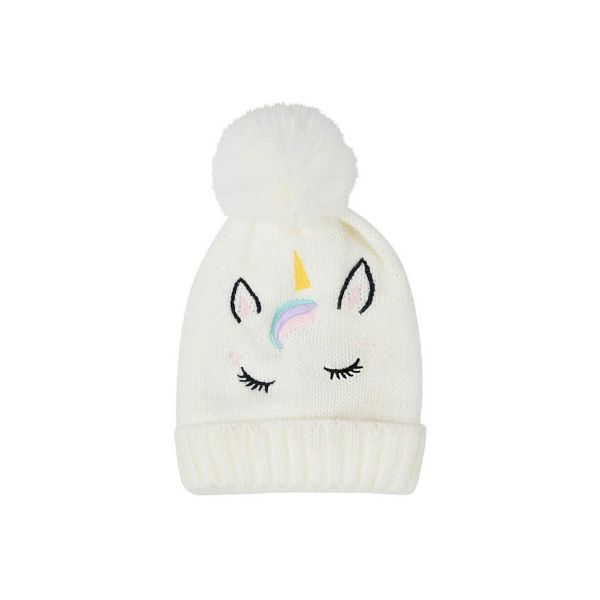 Picture of Dublin Kids Embriodered Unicorn Beanie White