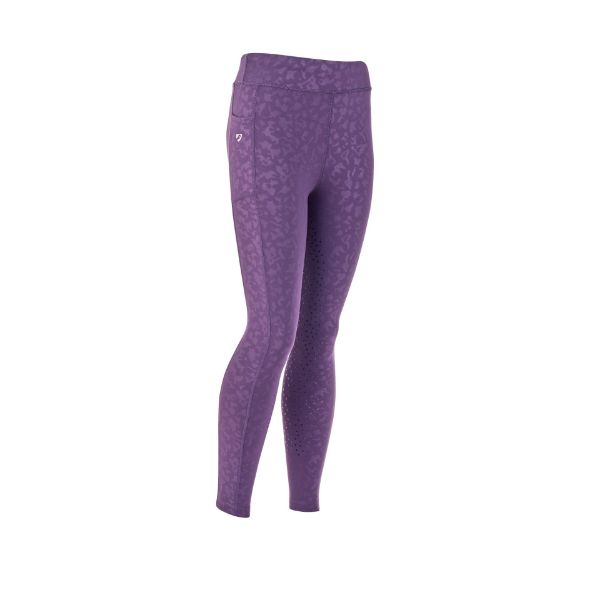 Picture of Shires Aubrion Young Rider Non-Stop Riding Tights Purple