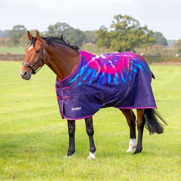 Picture of Shires Tempest Original 100g Turnout Rug Pink Tie Dye