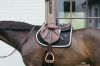 Picture of Kentucky Horsewear Saddle Pad With Plaited Cord Show Jumping Black Full