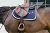 Picture of Kentucky Horsewear Saddle Pad With Plaited Cord Show Jumping Navy Full