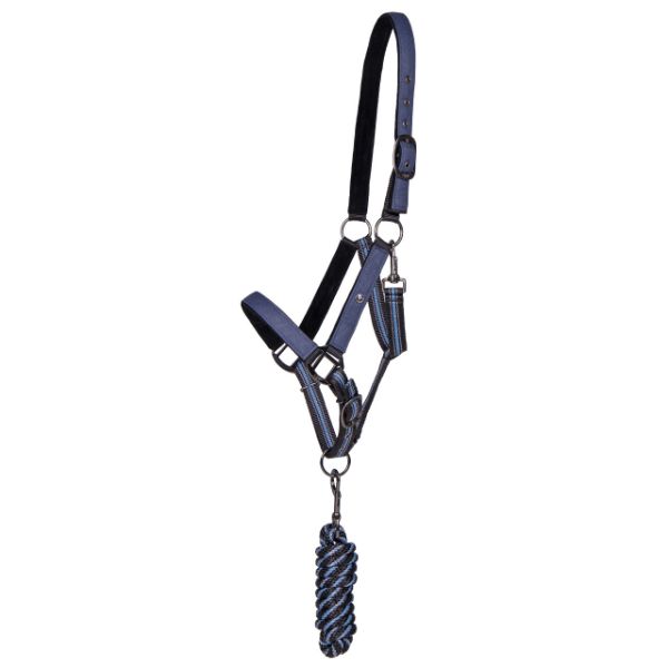 Picture of QHP Headcollar Set With Turnout Collection Sapphire