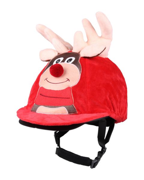 Picture of QHP Helmet Cover Christmas Rudolph