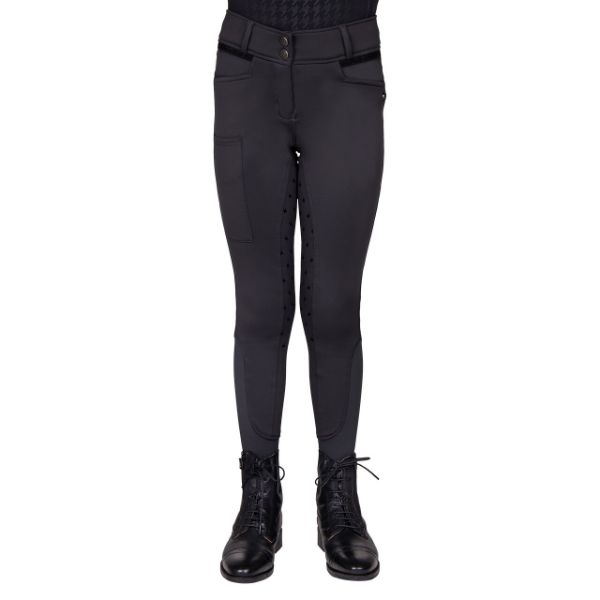 Picture of QHP Junior Fayen Breeches Full Grip Ash