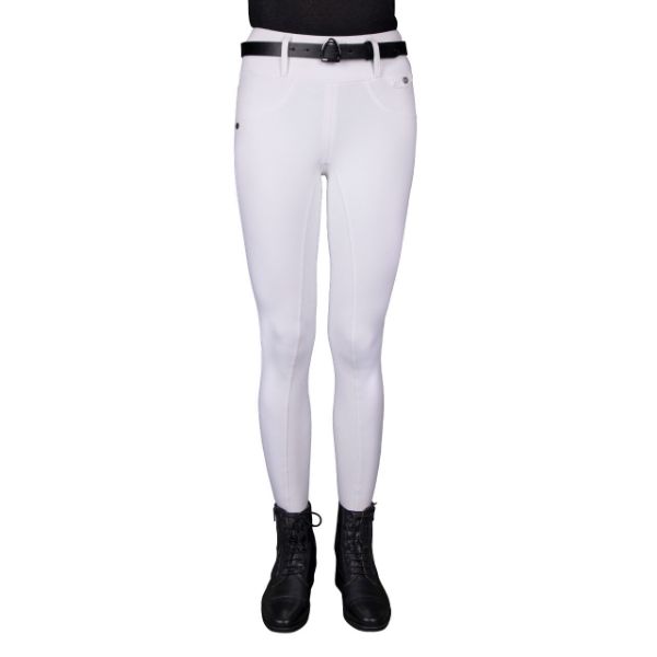 Picture of QHP Riding Tights Winter Juliet Full Seat White