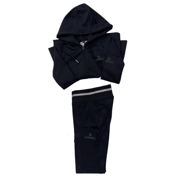 Picture of Cameo Equine Junior Winter Tight And Hoodie Set Dark Navy